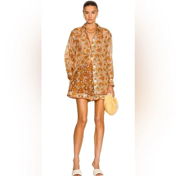 Zimmermann Andie relaxed shorts in Terracotta floral - Picture 8 of 8